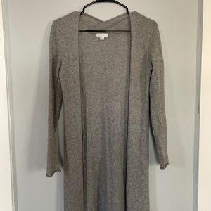 Garnet Hill Floor Length Open Sweater XS 100% Cashmere